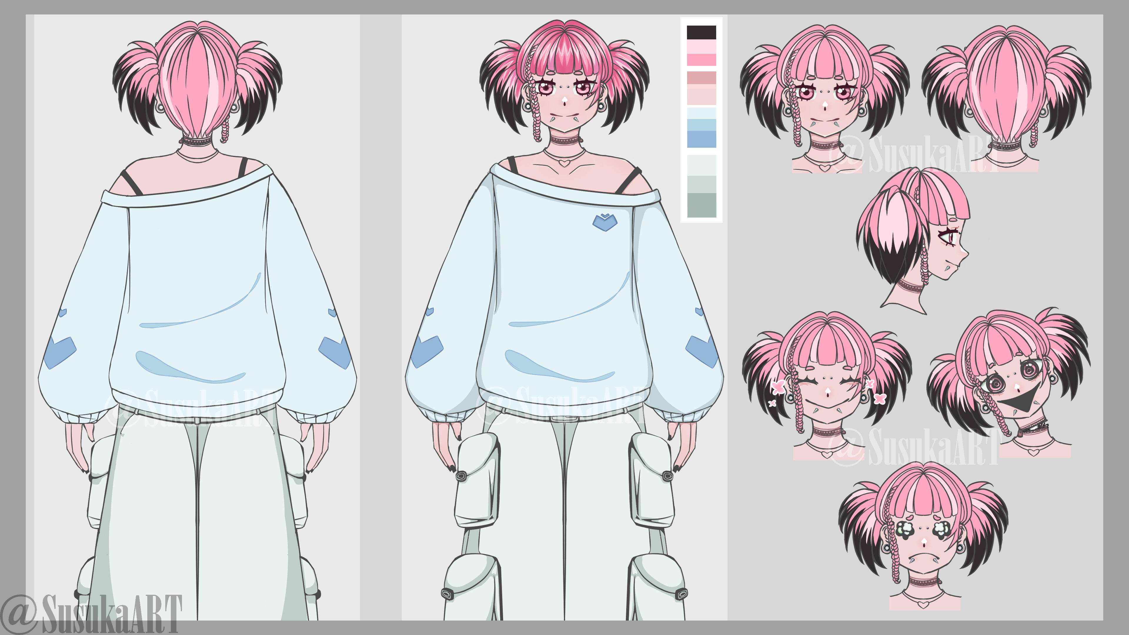 FOLHA GERAL - R$200 -Frente e verso -3 Expressões -1 Roupa ADICIONAIS(cada) Ângulo de Corpo: R$70 Roupa: R$50 Ângulo de Cabeça: R$40 Expressão: R$30 Uso Comercial: R$100